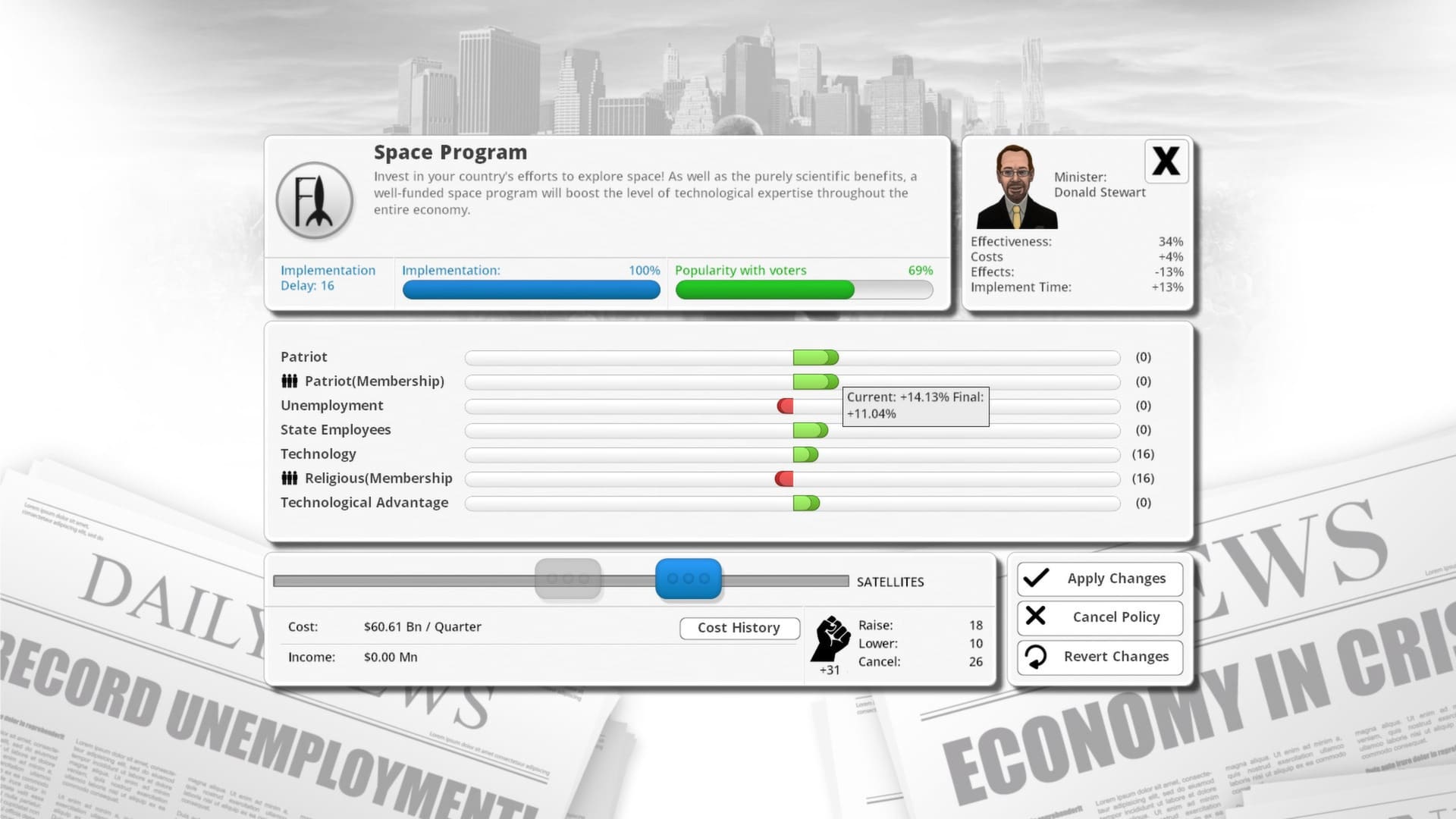 Democracy 3 — Screenshot 2/6