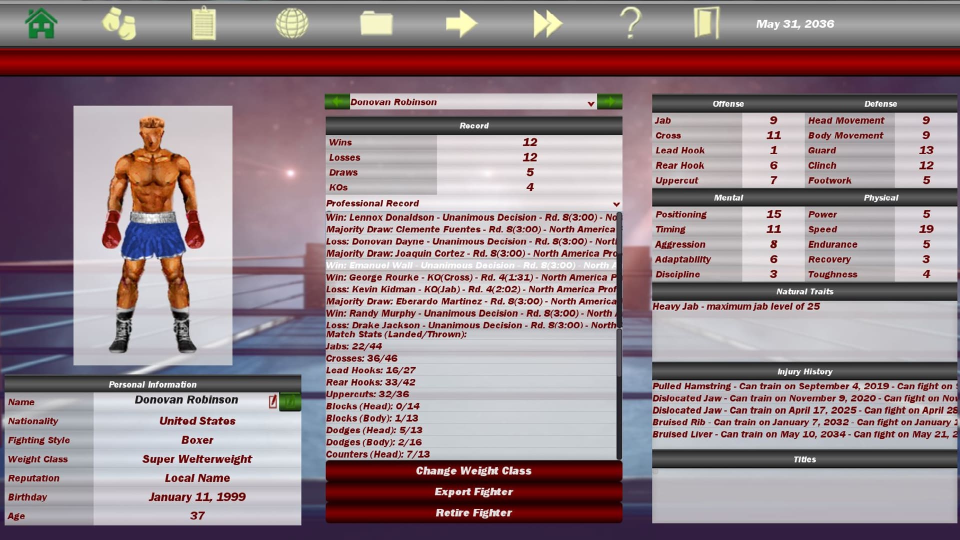World Boxing Manager — Screenshot 1/6